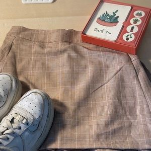 orange plaid altar’d state skirt